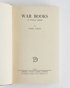 War Books. A Critical Guide