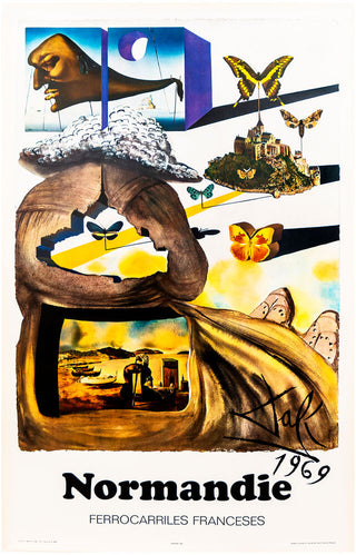 DALI, Salvador (1904-1989). Normandie, Chemins de Fer Francais.