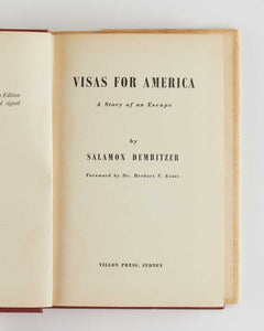 Visas for America. A Story of an Escape