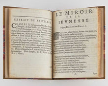Load image into Gallery viewer, PICQUET, Gilles Jaques. Ecole Chrestienne, où le Miroir de la jeunesse, auquel elle trouvera, comme elle doit honnestement converser, aller, venir, parler; &amp; plusieurs autres vertueuses instructions tres-utiles; &amp; necessaires à la jeunesse: poëtiquement…