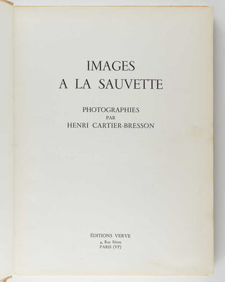 CARTIER-BRESSON, Henri. Images à la Sauvette.