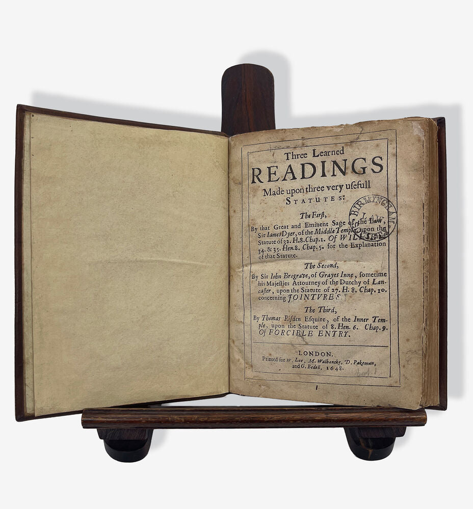 Three learned readings made upon three very usefull statutes: The first …