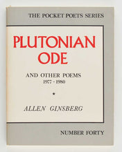 Load image into Gallery viewer, GINSBERG, Allen Plutonian Ode and Other Poems 1977-1980 [[bmid:2120326]]