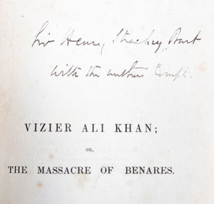 Vizier Ali Khan; or, the Massacre of Benares, a Chapter in …