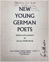 Load image into Gallery viewer, ROTHENBERG, Jerome. New Young German Poets.
