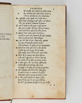 DANTE Alighieri. Dante col sito, et forma dell’Inferno tratta dalla istessa descrittione del poeta. [[bmid:2120511a]]