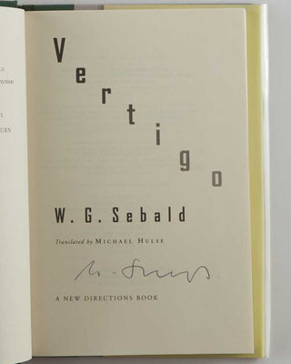 SEBALD, W.G. Vertigo. [[bmid:2120583]]
