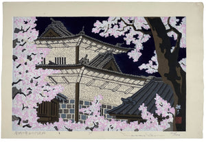 Cherry Blossoms in the Night at the Ishikawa-Mon