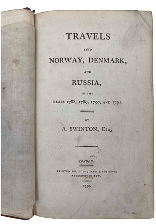 Travels into Norway, Denmark and Russia in the years 1788, 1790 …