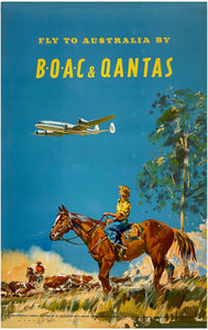 Fly to Australia by BOAC and QUANTAS