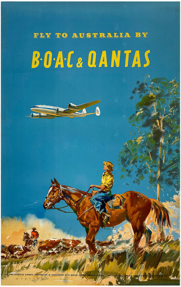 Fly to Australia by BOAC and QUANTAS