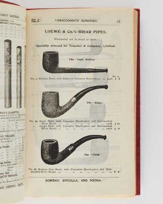 TRADE CATALOGUE FOR BRITISH INDIA. Treacher & Co., Ltd. General Merchants. Bombay, Byculla & Poona [ cover title ].