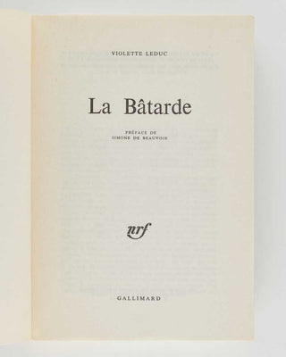 LEDUC, Violette; Simone de BEAUVOIR ( preface ). La Bâtarde. [[bmid:2121007a]]