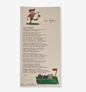 Football. A New Poem. Original hand coloured print