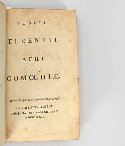 Publii Terentii Afri Comoediæ