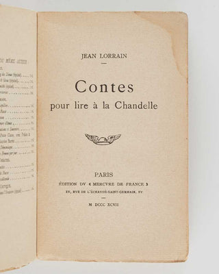 ‘LORRAIN, Jean’, pseud . [ i.e. Paul DUVAL]. Contes pour lire à la Chandelle.