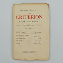 Load image into Gallery viewer, The Waste Land, in The Criterion. A Quarterly Review, vol. I …