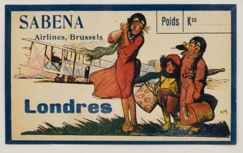 ANON. Sabena Airlines, Brussels, Londres.