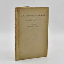 Load image into Gallery viewer, HESSE, Hermann; Stephen HUDSON (trans.) In Sight of Chaos.