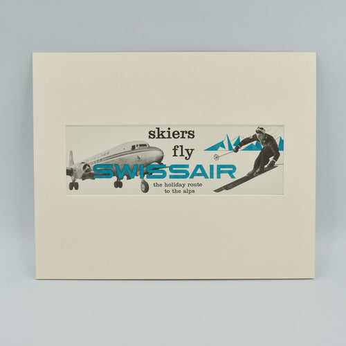 Skiers fly Swiss Air, the holiday route to the Alps