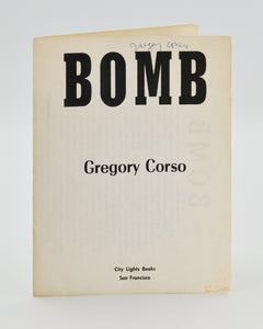 CORSO, Gregory. BOMB.