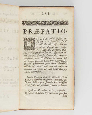 BLACKSTONE, John. Fasciculus Plantarum circa Harefield sponte nascentium. Cum appendice, ad loci historiam spectante. [[bmid:2121839c]]