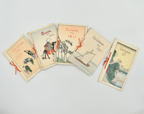 Collection of Five Different Calendars for 1911