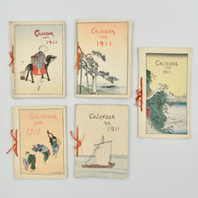 Load image into Gallery viewer, Collection of Five Different Calendars for 1911