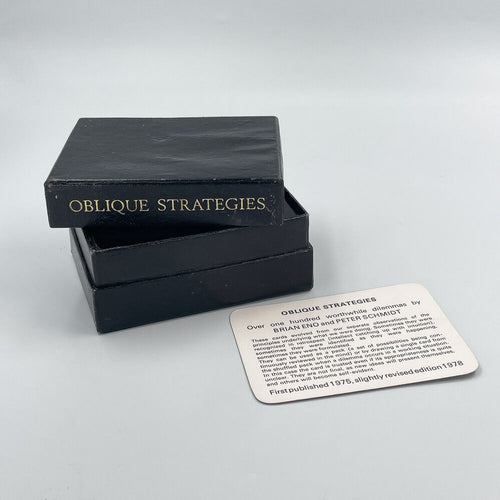 Oblique Strategies [title on lid, continued on first card:] Over one …
