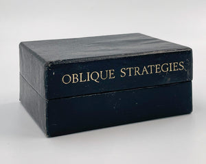 ENO, Brian, and Peter SCHMIDT. Oblique Strategies [title on lid, continued on first card:] Over one hundred worthwhile dilemmas.