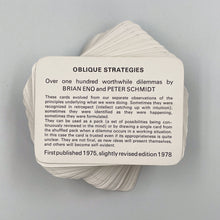 Load image into Gallery viewer, Oblique Strategies [title on lid, continued on first card:] Over one …