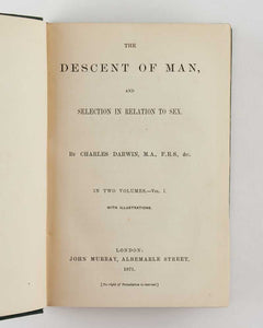 The Descent of Man, and Selection in Relation to Sex
