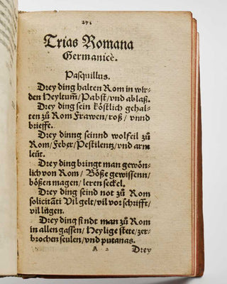 CURIONE, Celio Secondo. Pasquillorum tomi duo. Quorum primo versibus ac rhythmis, altero soluta oratione conscripta quamplurima continentur, ad exhilarandum, confirmandumque hos perturbatissimo rerum statu pij lectoris animum, apprime conducentia. Eorum… [[bmid:2122132b]]