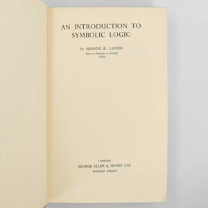 An Introduction to Symbolic logic
