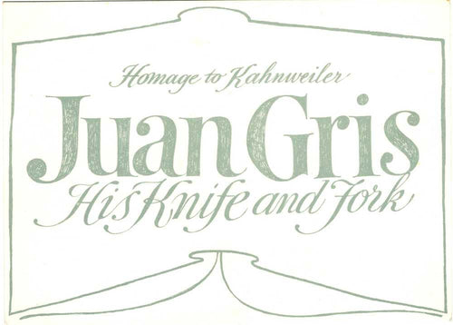 Homage to Kahnweiler