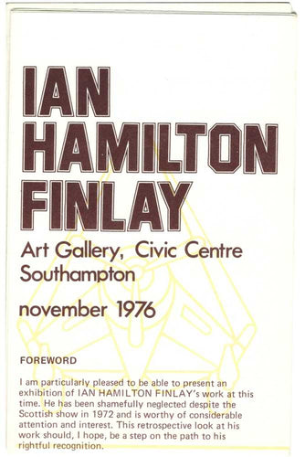 Ian Hamilton Finlay Southampton