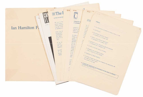 Ian Hamilton Finlay. [Press Release …