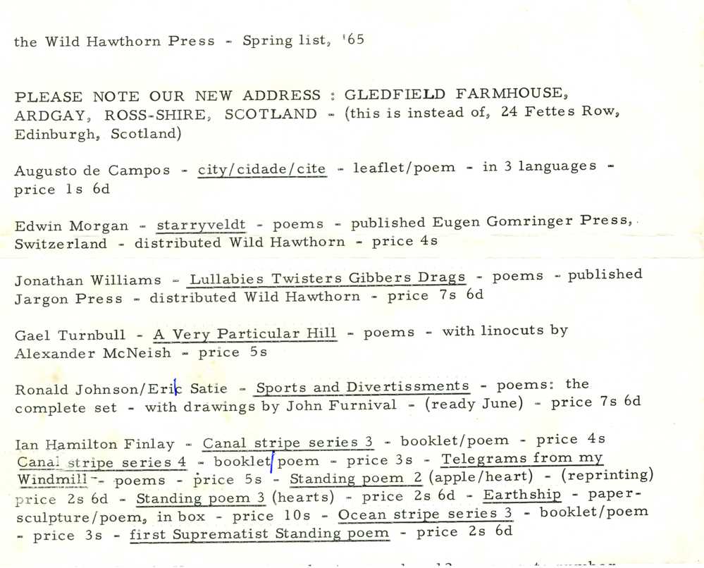 Spring List '65