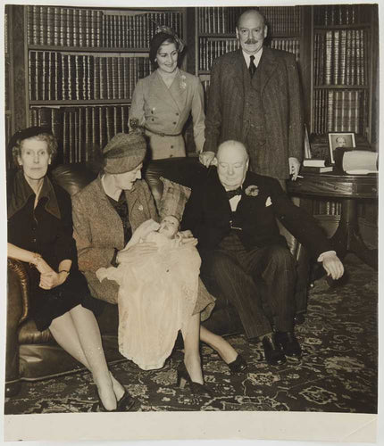 Photograph of Winston Churchill with family