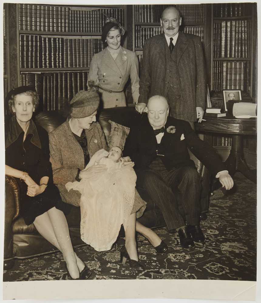 Photograph of Winston Churchill with family