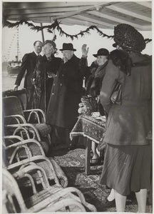 Photograph of Winston Churchill on a boat