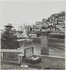 Photograph of Winston Churchill painting: ‘Câmara de Lobos, The Fishing Port …