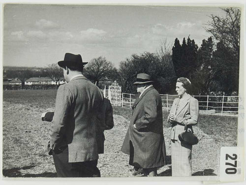 Photograph of Winston Churchill in field