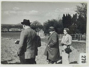 Photograph of Winston Churchill in field
