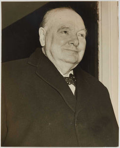 Photograph of Winston Churchill smiling