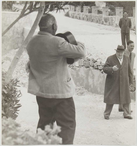 Photograph of Winston Churchill in Sicily …
