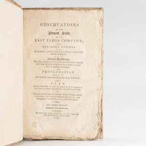 Observations on the Present State of the East India Company: With …