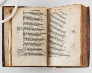 DU BARTAS, Guillaume de Salluste, Seigneur . Bartas his deuine weekes & workes translated: & dedicated to the Kings most excellent Maiestie by Iosuah Syluester