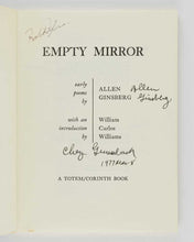Load image into Gallery viewer, GINSBERG, Allen Empty Mirror: Early Poems by Allen Ginsberg.