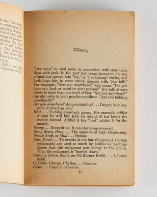 BURROUGHS, William [ pseud . William LEE.] Junkie. Confessions of an Unredeemed Drug Addict.